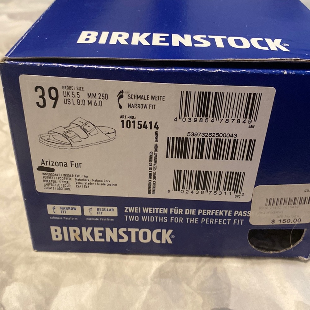 Midnight Blue Fur Birkenstock